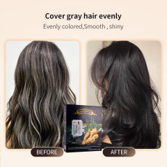Herbal natural professional cover gray white hair dye black hair color cream