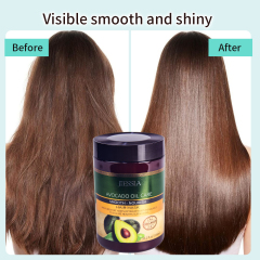 Jiessia private label hair care treatment avocado anti frizz smooth repair damaged hair mask