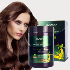Augeas private label hair care treatment herbal collagen anti frizz smooth repair damaged hair mask