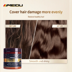 Meidu private label hair care treatment anti frizz smooth repair damaged keratin hair mask