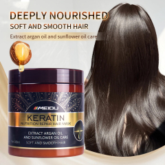 Meidu private label hair care treatment anti frizz smooth repair damaged keratin hair mask