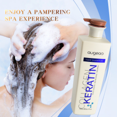 Augeas hair care treatment anti frizz keratin collagen scalp care hair shampoo and conditioner set