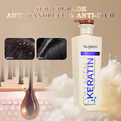 Augeas hair care treatment anti frizz keratin collagen scalp care hair shampoo and conditioner set