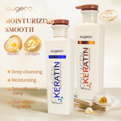 Augeas hair care treatment anti frizz keratin collagen scalp care hair shampoo and conditioner set