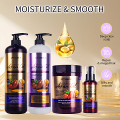 Wholesale hair care treatment anti frizz collagen scalp care argan oil hair mask shampoo conditioner hair care set