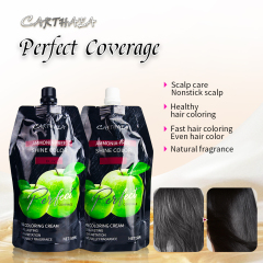 Carthaea permanent professional cover gray white dye black hair color cream