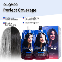 Augeas permanent professional salon blackening cover gray white dye black hair color cream