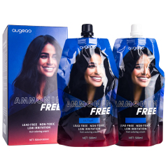 Augeas permanent professional salon blackening cover gray white dye black hair color cream