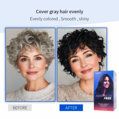 Augeas permanent professional salon blackening cover gray white dye black hair color cream