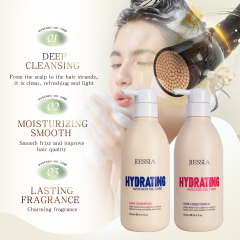 Private label anti frizz repair damaged hair care treatment set avocado oil shampoo and conditioner