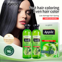 Augeas permanent salon blackening cover gray white dye black hair color gel