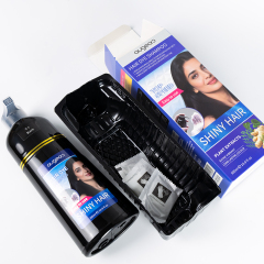 Wholesale 3 in 1 Shampoo Cover Canas Gray Permanent Color Augeas Herbal Black Hair Dye Shampoo