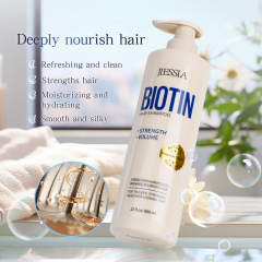 Wholesale Price Strengthen Roots Anti Dandruff Repair Natural Oil Biotin Keratin Hair Shampoo Conditioner Set