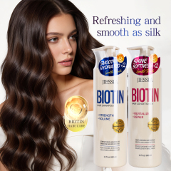 Wholesale Price Strengthen Roots Anti Dandruff Repair Natural Oil Biotin Keratin Hair Shampoo Conditioner Set