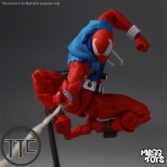 Mess Toys Spider-Man Scarlet Hero Blue Cloth Battle Suit