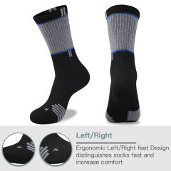 COOPLUS 5 Pairs Men's Hiking Walking Sock Breathable Crew Socks Size 10-13
