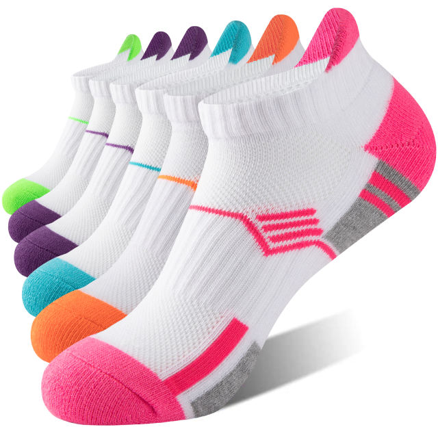 EALLCO Womens Ankle Socks Low Cut Socks Cushioned Running Socks 6 Pairs