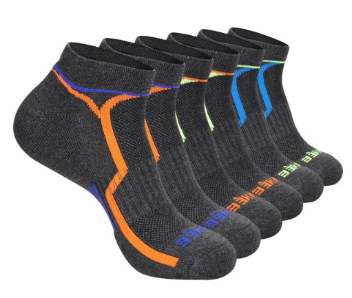 EALLCO Mens Athletic Ankle Socks Men Arch Support Cushioned Socks 6 Pairs