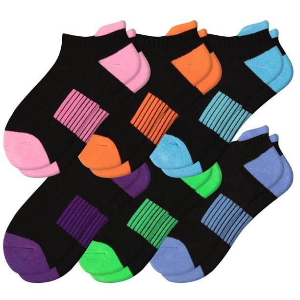 EALLCO Womens Ankle Socks Low Cut Socks Cushioned Athletic Running Socks for Women 6 Pairs