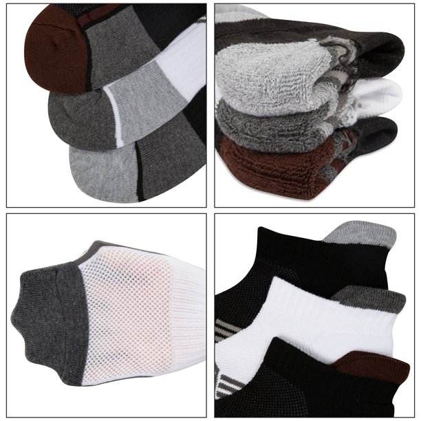 EALLCO Mens Ankle Socks Low Cut Cushioned Socks for Men Work Socks 6 Pairs