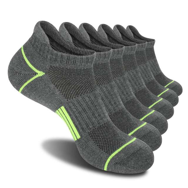 EALLCO Mens Ankle Socks Low Cut Socks Cushioned Athletic Running Socks for Men 6 Pairs