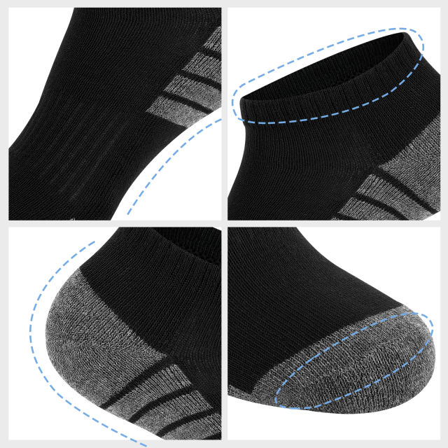 EALLCO 10 Pack Men's Athletic Ankle Socks Cushion Low Cut Running Socks for Men