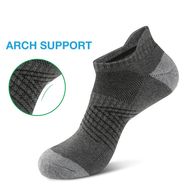 EALLCO Men's Athletic Ankle Socks Mens Cushioned Breathable Low Cut Socks 6 Pairs