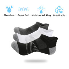 EALLCO Men's Athletic Ankle Socks Mens Cushioned Breathable Low Cut Socks 6 Pairs