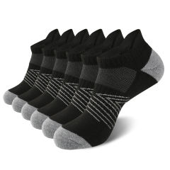 EALLCO Men's Athletic Ankle Socks Mens Cushioned Breathable Low Cut Socks 6 Pairs