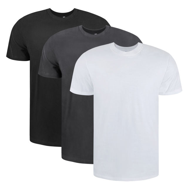 EALLCO Mens Cotton T-shirts 3packs Shirt for Men Crew Neck Comfortable & Soft Short Sleeves