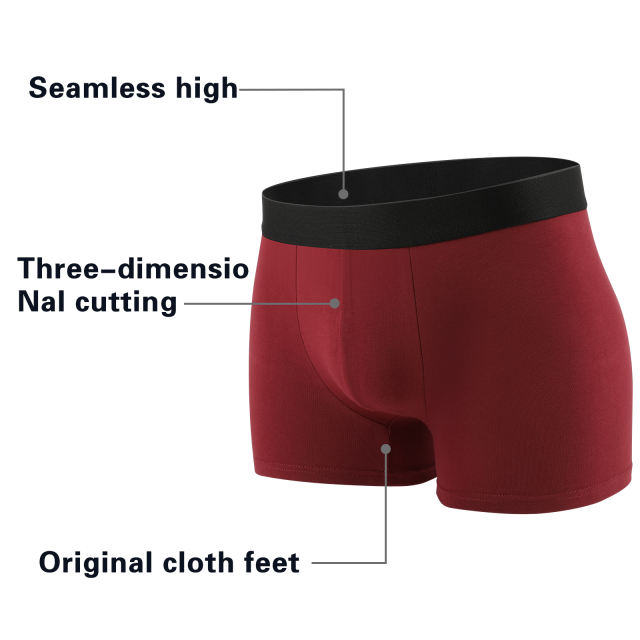 EALLCO Men's Underwear Boxer Briefs Cotton Stretch Comfortable Underwear Trunks (4 Pieces)