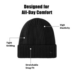 EALLCO Knit Beanie Hats for Men Women Winter Slouchy Hats Warm Classic Daily Cuffed Skull Caps
