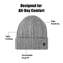 EALLCO Knit Beanie Hats for Men Women Winter Slouchy Hats Warm Classic Daily Cuffed Skull Caps
