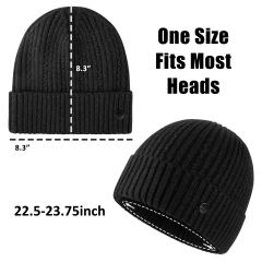 EALLCO Knit Beanie Hats for Men Women Winter Slouchy Hats Warm Classic Daily Cuffed Skull Caps