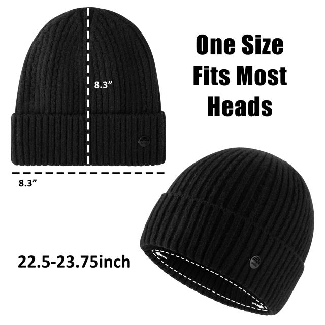EALLCO Knit Beanie Hats for Men Women Winter Slouchy Hats Warm Classic Daily Cuffed Skull Caps