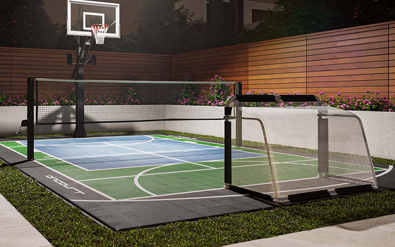 What is the best surface for an outdoor basketball court?