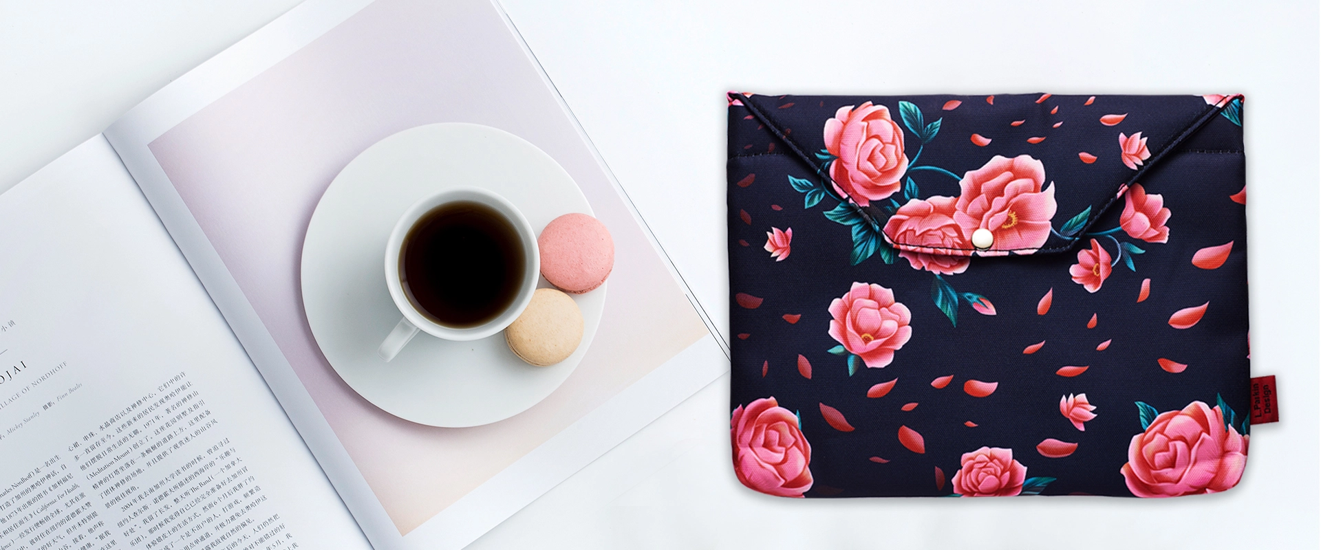 Camellia Floral Book Sleeve