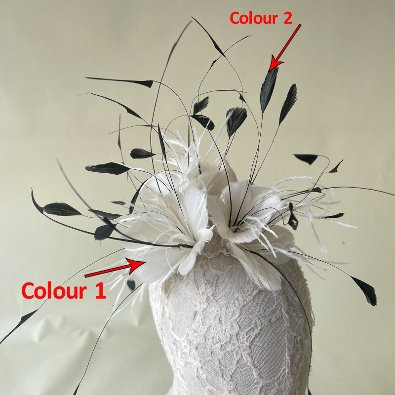 RM1702 Feather Mount Goose Feather Millinery Fascinators Hat Handcraft Headress