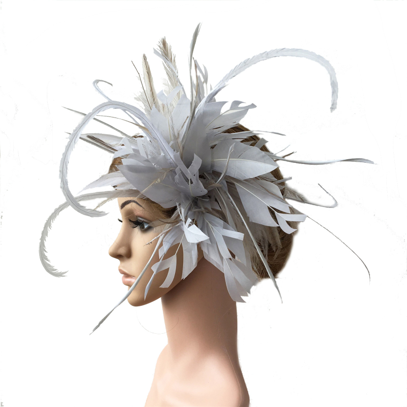 RM1304 Feather Mount Goose Feather Millinery Fascinators Hat Handcraft Headress