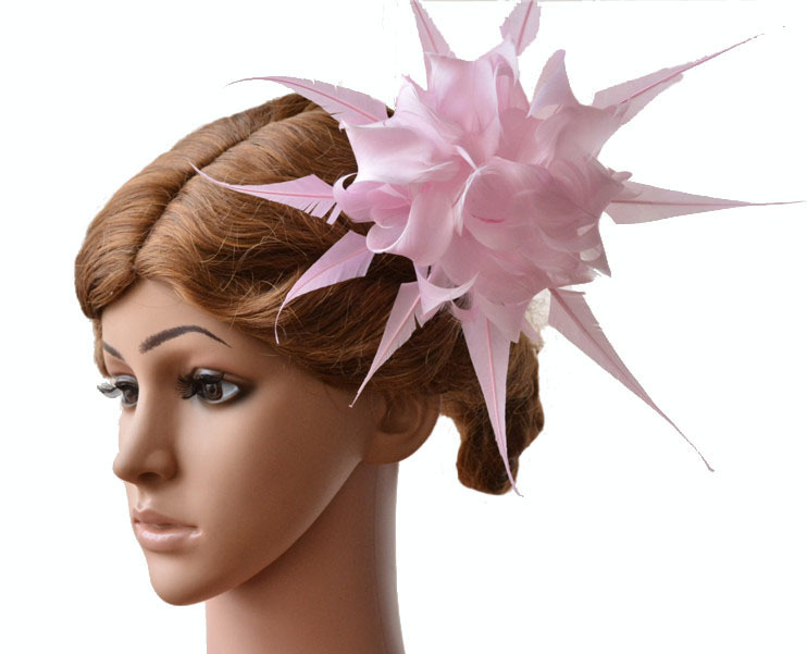 RB0105 Feather Flower Millinery Fascinators Hat Handcraft Headress
