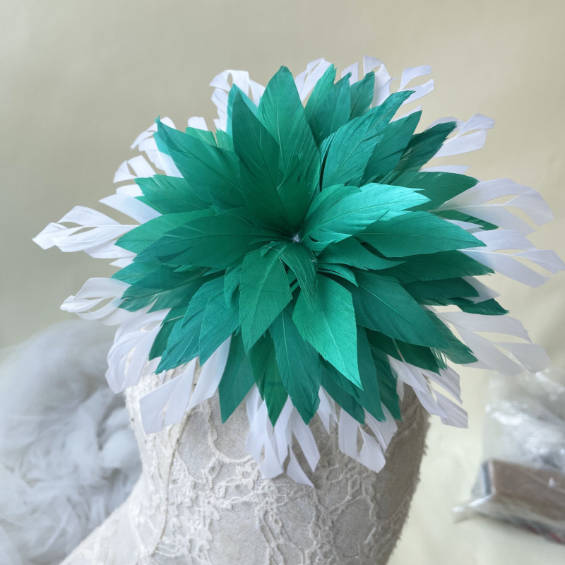 RB100 Feather Mount Goose Feather Millinery Fascinators Hat Handcraft Headress