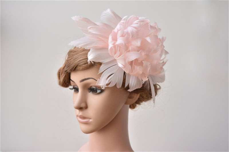 RB0111 Feather Flower Millinery Fascinators Hat Handcraft Headress