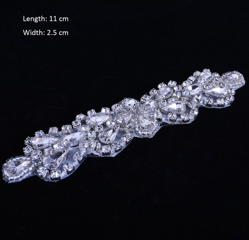 SM162 Crystal Diamante  Rhinestone Applique 1 Piece