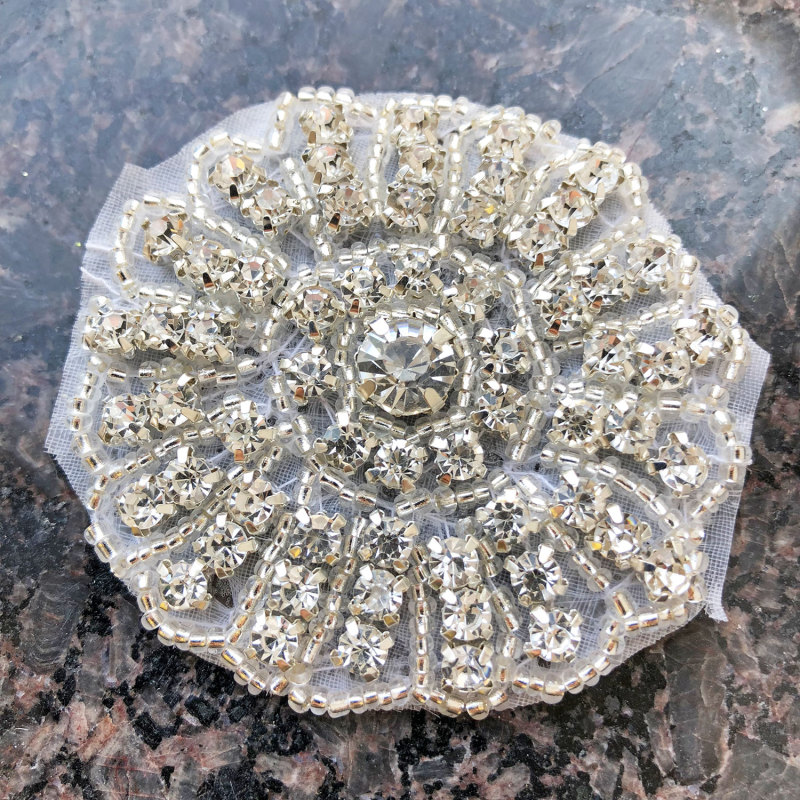 SM005 Crystal Diamante  Rhinestone Applique 1 Piece