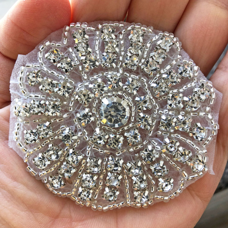 SM005 Crystal Diamante  Rhinestone Applique 1 Piece