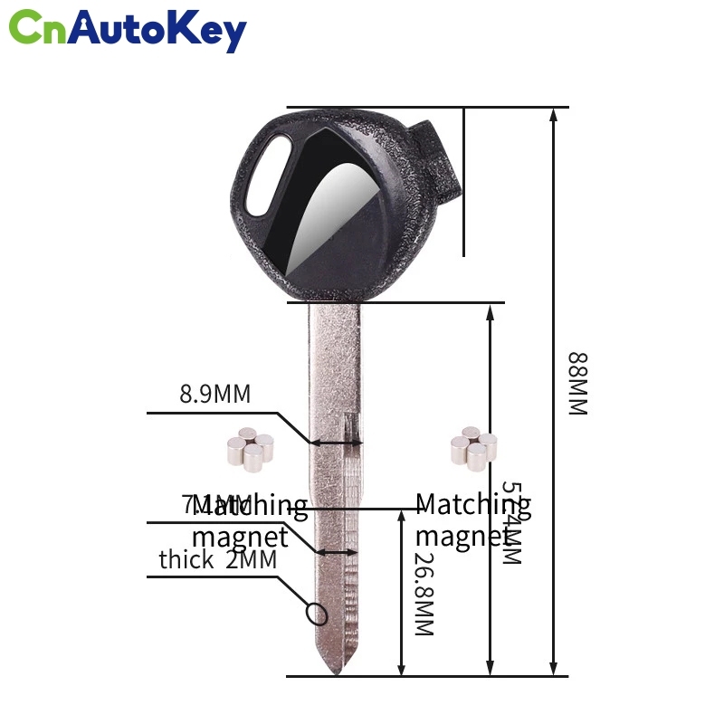 MK0014  Brand New Motorcycle Replacement Key Uncut For HONDA scooter A magnet Motorcycle Anti-theft lock keys DIO Z4 Z125 SCR100 WH110