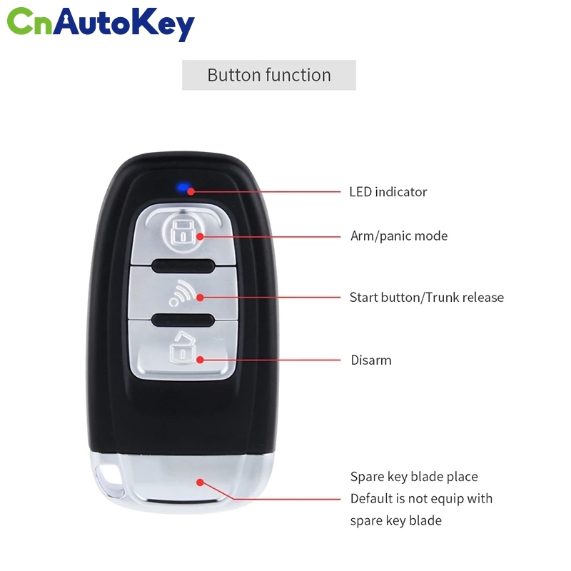 CNP161 EASYGUARD Plug &amp;Play CAN BUS fit for A1 13-18 Q3,TT 08-17 KEY START PKE car alarm system smart key remote start push button stop