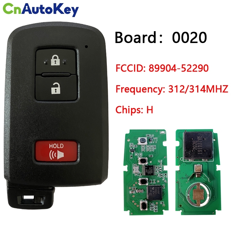 CN007145 2012-2019 For Toyota Prius RAV4  3- Button Smart Key  312MHZ PN 89904-52290  HYQ14FBA (G Board 0020)