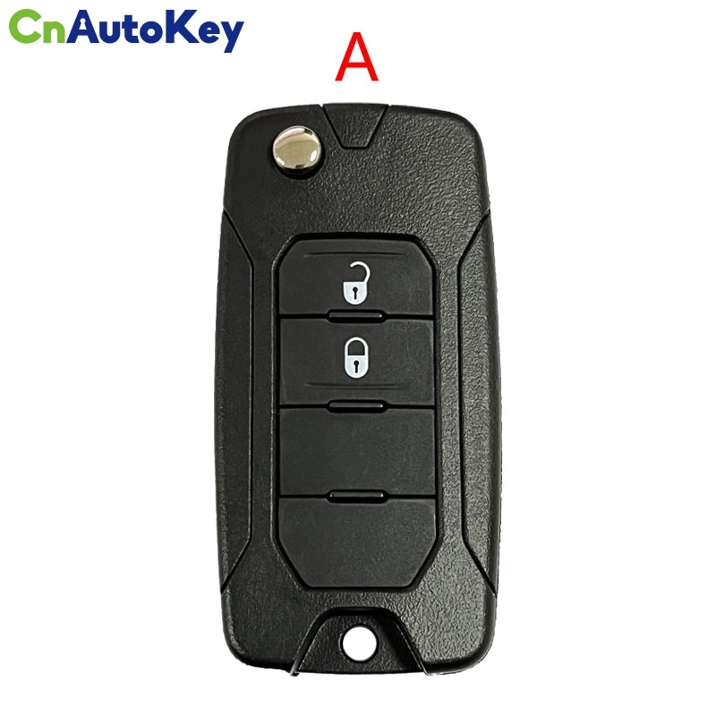CS086005  For Jeep Renegade 2015/6/7/8 Flip Remote Car Key Shell Case With Uncut SIP22 Blade Replacement With Logo