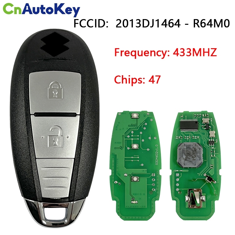 CN048006 Genuine 2 Buttons 434 MHz Smart Proximity Key for Suzuki Vitara - CMIIT ID 2013DJ1464 - R64M0